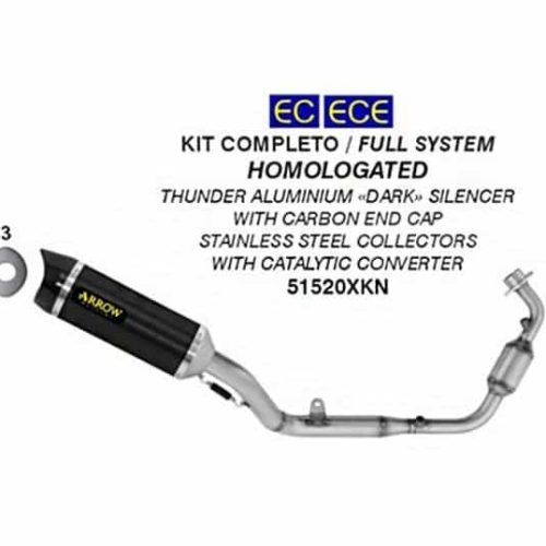 Arrow - Escape Completo Homologado X-Kone CB125R 24- Full Control Motos